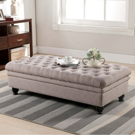linen tufted ottoman 60 inch baxton studio guildford beige linen modern tufted ottoman walmartcom linen tufted ottoman 60 inch baxton studio guildford beige linen modern tufted ottoman walmartcom